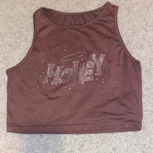 Brown Honey Angel Cropped Tank top